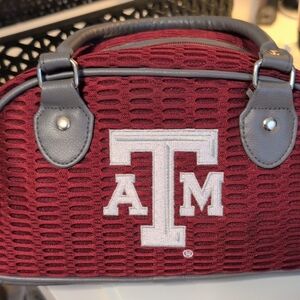 Texas A&M Aggies Mesh Leather Game Day Handbag Purse Alan Stuart New York